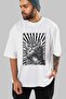 For the Love of Cats 91 Front Cat Printed White Oversize T-Shirt 100% Cotton Unisex Cat Lover Premium Design - 7