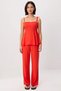 Women's Plus Size Peplum Blouse Pants Set Square Collar Sleeveless Viscose Woven Long Length Daily Casual - 4