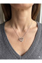 26Kly61 -Steel Interlocking Heart Necklace - 2