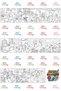 Teddy Bear Vol1 & Vol2 - 10X10 cm Mini Coloring Book, 2 Pieces, for Children and Adults - 6