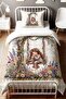 Fairy Tale Floral Swing Patterned Single Baby Kids Bedding Set - 3