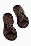 Jennie Genuine Leather Brown Cross-Strap Women's Sandals - 4