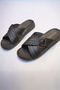 5349 Men's Black Buckle Slippers – Full Orthopedic Sole, Adjustable Belt, Daily Comfortable Slippers - 4