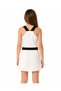 Girl's Ecru Skirted Athlete Set with Printed Black Detailing Sports Combination - 3