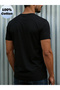 Men 100% Cotton Black Round Neck T-Shirt - 2