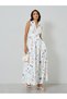 Floral Print Sleeveless A-Line Maxi Dress - 2