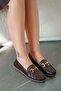 Cece Women's Genuine Leather Orthopedic Loafer Shoes Brown
