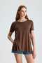 Slit Sleeve Folded Casual T-Shirt - 5