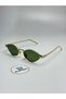 Cartyy V7B |   Sunglasses Green Glass Gold Handle Colored 55 Ekartman