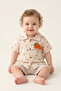 Summer Baby Boy Carrot Detailed Shorts and Top Set - 3