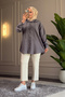 6536- Stylish and Comfortable Women's Hooded Shirt with Ruffle Detail and Soft Woven Fabric - 7