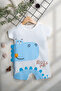 Cute Dinosaur Printed 3D Detailed Cotton Baby Summer Romper / Salopet - 4