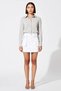 Women's Mini Denim Skirt High Waist A-Line Cut Zipper Detailed Pocketed %100 Cotton Comfortable Casual Modern - 4