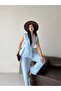 Sleeveless Double-Breasted Vest Pants Set Stylish Women's Two-Piece Set - 2