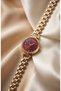 Royal Grace Women's Steel Watch Gold Color & Burgundy Dial Vintage Old Money Luxury Elegant Stylish Women's Wristwatch |   Limited Edition 2026 - 3