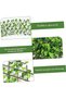 FFD Expandable Artificial Leaf Privacy Fence, Retractable Wooden Trellis Screen with Fake Green Leaves, Decorative Greenery Wall for Balcony Garden Outdoor Backyard Decor - 4