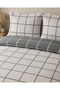 Line Patterned Double 200 X 240 Duvet Cover Set with Elastic Sheets - 2