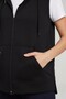 Women's Premium 100% Cotton 3 Yarn Hooded Zero Sleeve Cardigan and Short Sleeve T-Shirt Set - 4