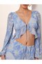 Blouse, Blue/White - 2