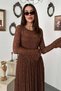 Lined Long Sleeve Lace Dress - 3