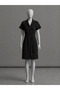 Women's Stylish Button Detailed Belted Dress - 4