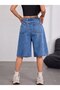 Women's Relaxed Fit Acid Wash Denim Shorts - 2