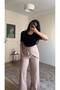 Waist Tie Detail Pants - 5
