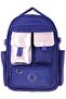 Florid Girl's (Navy Blue - Silver) School and Daily Backpack - 6 Compartments - K1861 - 2
