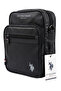 Black Men's Nylon Crossbody Shoulder Bag Lightweight Water Repellent Double Compartment Postman - 2