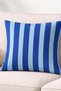 Blue Striped Marine Patterned Double-Sided Decorative Throw Pillow Cover 43X43 cm - 2