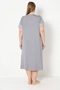 Women's Plus Size Elegant Lace Detailed Ring Viscose Short Sleeve Nightgown (Mother's Nightgown) - 3