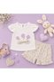 Ley Bebe Floral Embroidered Shorts Set