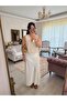 High-Waisted Maxi Satin Skirt with Elastic Waistband - 3