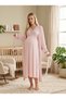 New Season Pink Summer Short-Sleeved Special Design Ribbed Nursing Feature 100% Cotton Maternity Nightgown Set of 2 - 8