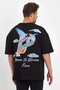 Men's Angel Printed Oversize Tshirt - 2