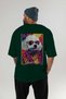 For Dog Lovers 39 Green Oversize T-Shirt with Back Dog Print 100% Cotton Unisex Dog Lover Premium Design - 5