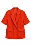 Buttoned Short Sleeve Orange Jacket