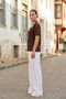 Women's Scarf Detailed Cotton T-Shirt - 4