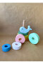 Pastel Color Wooden Fish Ringing Tower – Montessori Educational Toy - 2