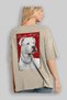 For Dog Lovers 41 Back Dog Printed Beige Oversize T-Shirt 100% Cotton Unisex Dog Lover Premium Design - 3