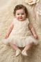 Baby Girl Birthday Party Wedding Dress Short Sleeve Sleeveless Rose Bow Tulle Tutu Lined - 4