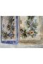 2Pcs Elegant Floral Patterned Stitched Writing Cheesecloth Yemeni Foulard Scarf 80X80 cm - 3
