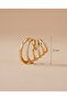 Caldoria Zircon Stone Multi-Looking Half Ring Steel Xuping Earrings - 3