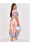 Linen Fabric Model Button Detailed Lined Dress (Belt Included)-2508 - 3