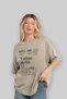 Tattoo Artist Oversize Front Printed Beige T-Shirt 100% Cotton Streetwear Premium Comfortable Fit - 4