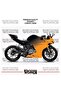 ملصق طلاء CFMOTO 250SR ثنائي اللون، طقم جاهز لطلاء المحرك، عالي الجودة