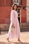 Robadan Gathered Waist Tie Casual Dress Pudra 9465-E - 2