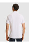 White Slim Fit Pure Cotton Apaş Collar T-Shirt 50328349-Vr013 - 5