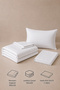 Elif Satin Striped Single Buttoned Duvet Cover Set, Quilt Cover, 100% Cotton, 83Tel - 3