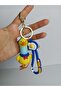Duck Figured Silicone Keychain Bag Charm with Extended Neck - 3